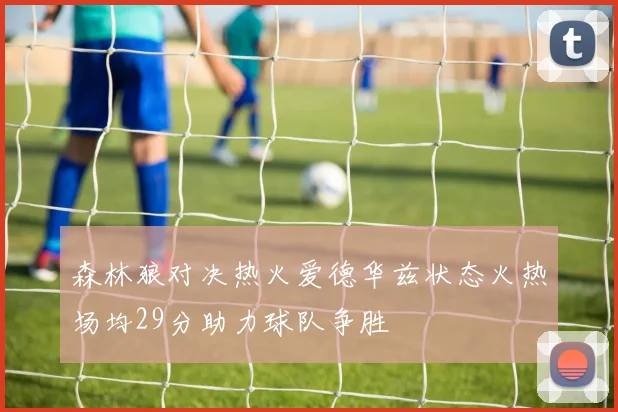 森林狼对决热火爱德华兹状态火热场均29分助力球队争胜